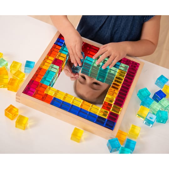 TickiT® Translucent Gem Cube Mirror Tray Set